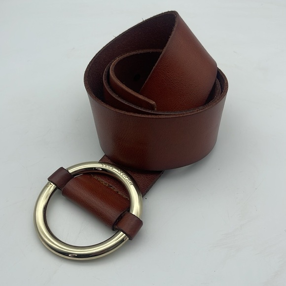 MICHAEL Michael Kors Accessories - Michael Kors Wide Leather Statement Belt Brown Sz S